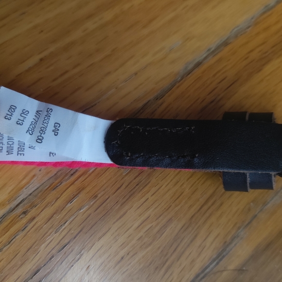 💙 3/$25 GAP pink string belt with leather trim - Picture 2 of 5